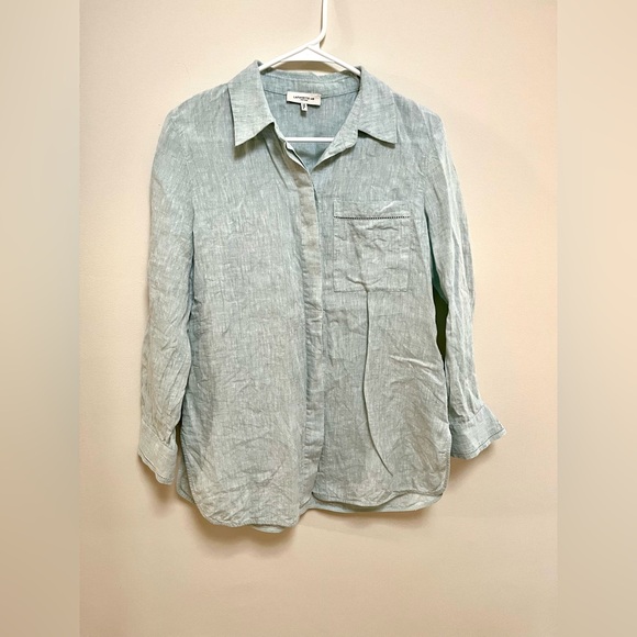 LAFAYETTE 148 Ruxton Illustrious Linen Shirt size Small - Picture 3 of 10